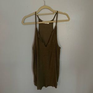 Project Social T Olive V-Neck Tank Top
